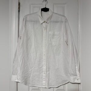 GAP,‎ Men’s Casual Button Down, Long Sleeves Shirt, Size L, White